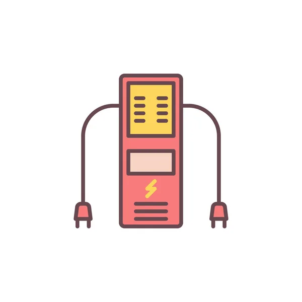 Elektro-Auto-Ladestation Vektorkonzept kreative Ikone — Stockvektor