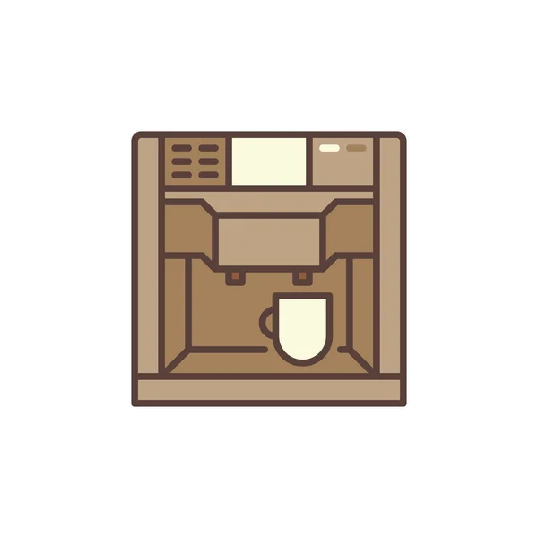 Vector concepto de máquina de café icono colorido — Vector de stock