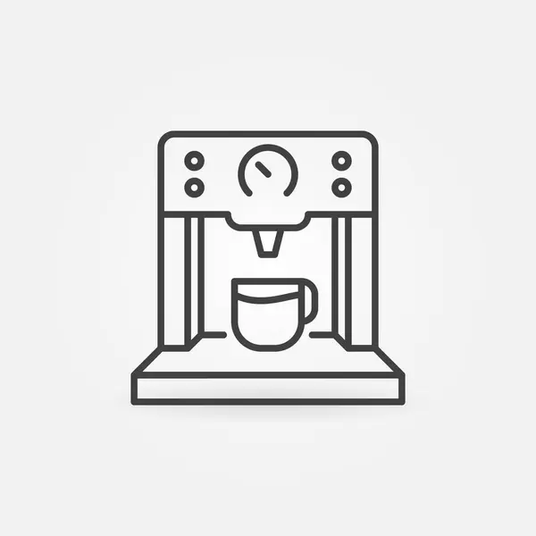 Macchina da caffè vettore linea sottile concetto icona — Vettoriale Stock