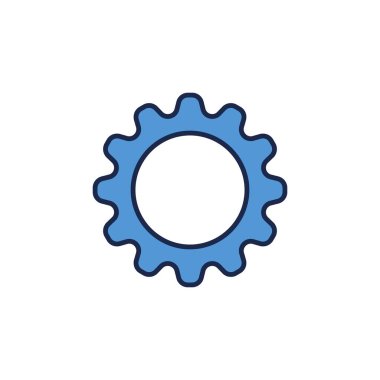 Vites vektör konsepti mavi yaratıcı simge veya logo