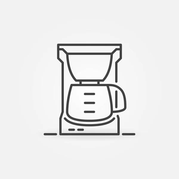 Icono de concepto de vector cafetera en estilo de línea delgada — Vector de stock