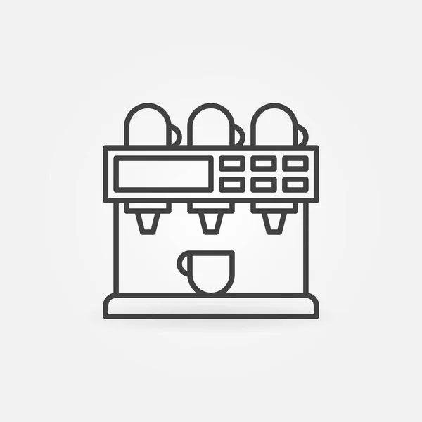 Icona del concetto vettoriale della linea Digital Coffee Maker programmabile — Vettoriale Stock