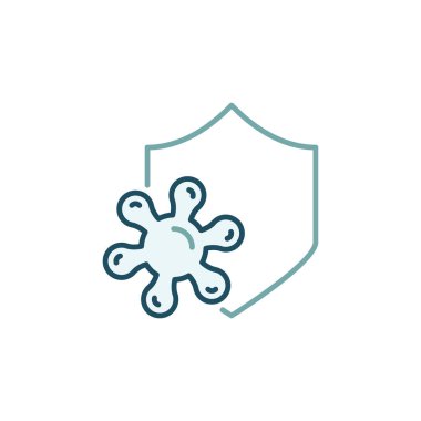 Vektör Antiviral Savunma konsepti renkli simge