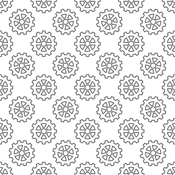Cog Wheel vector concepto mínimo patrón sin costuras — Archivo Imágenes Vectoriales