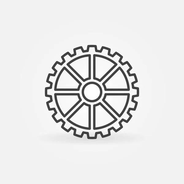 Cog or Gear Wheel vector thin line concept icon — Stock Vector