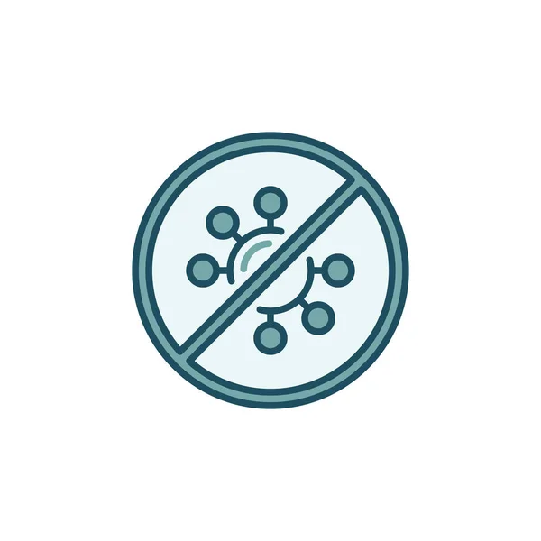 Stop Virus vettore concetto moderno icona colorata — Vettoriale Stock
