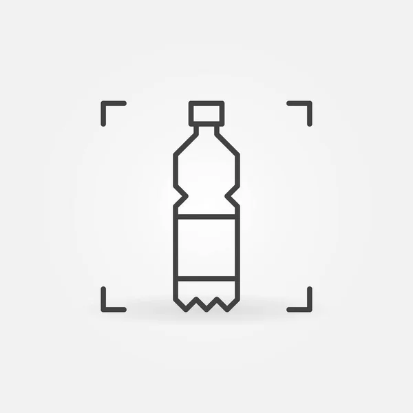 Concepto de vector de botella icono lineal o símbolo — Vector de stock