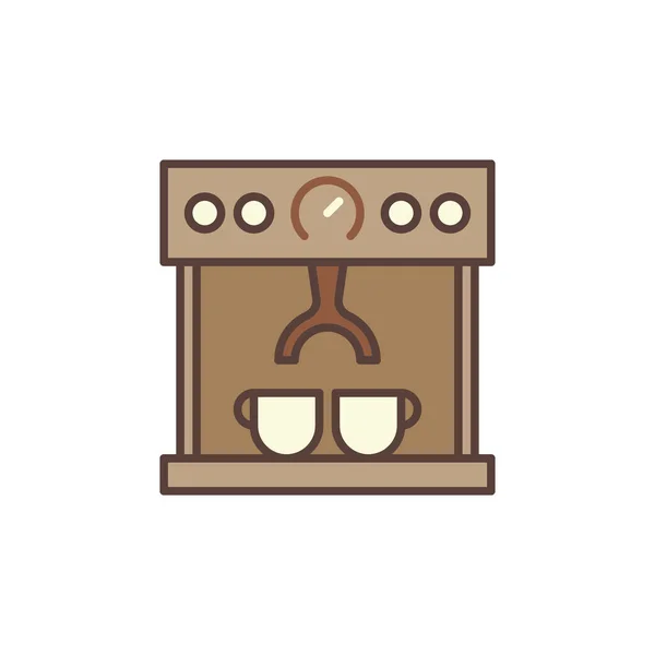Máquina de café vector concepto icono marrón — Vector de stock