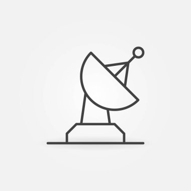 Radar Uydu Çanağı vektör ince çizgi kavramı basit simge