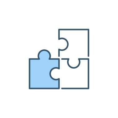 Vektör Bulmaca Oyunu konsepti renkli simge