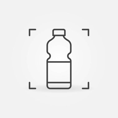 Plastik Şişe İnce Çizgi Konsepti Basit simge