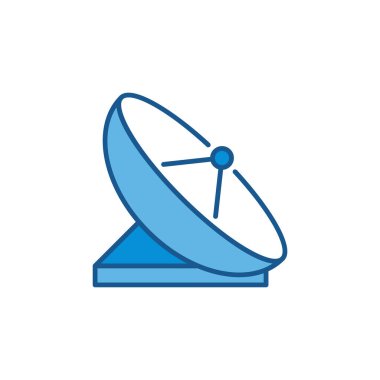 Vektör Uydu Çanağı Anten kavramı renkli simge