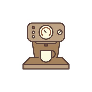 Tek Servis Kahve Makinesi Vektör yaratıcı simgesi
