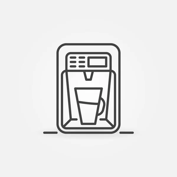 Ενιαία Serve Latte μηχανή καφέ γραμμικό διανυσματικό εικονίδιο — Διανυσματικό Αρχείο
