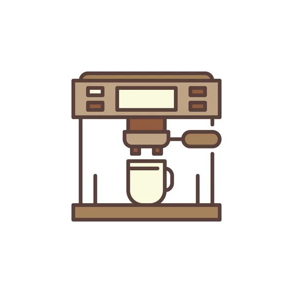 Vektor Espresso Stroj koncept barevné ikony — Stockový vektor
