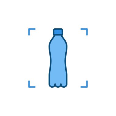 Su Şişesi vektör konsepti mavi simge