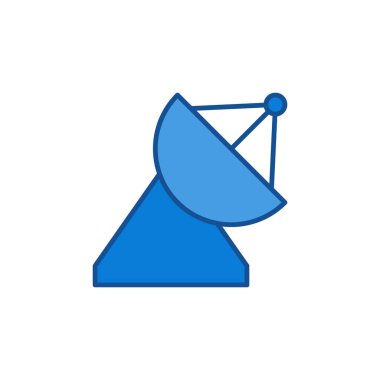 Radar Uydu Anten vektör konsepti renkli simge