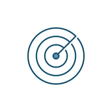 Radyasyon Radar vektör kavramı dairesel renkli simge