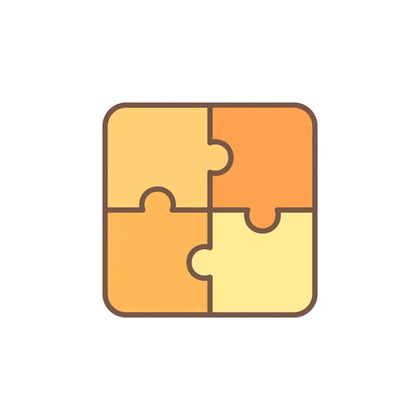 Puzzle wektor koncepcja kolorowa ikona — Wektor stockowy
