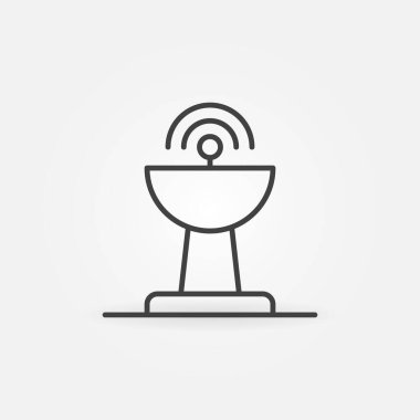 Anten doğrusal vektör konsepti simgesi veya imzası