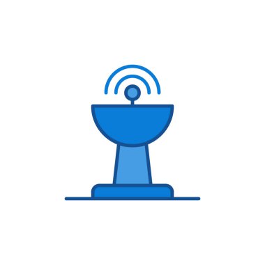 Anten vektör konsepti mavi modern simge veya işaret