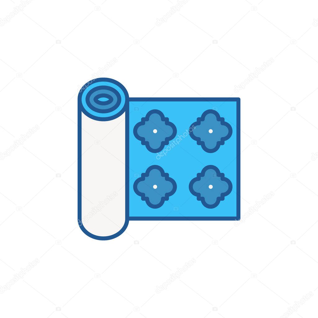 Blue Wallpaper Roll vector concept creative icon
