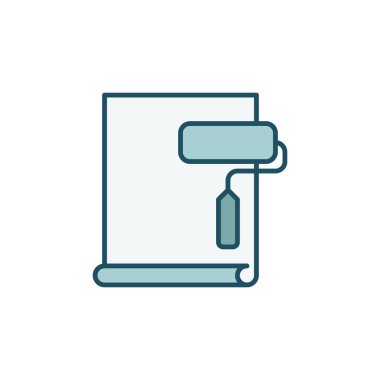 Duvar kağıdı vektör konsepti renkli boya silindiri