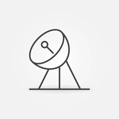 Parabolik Anten Alıcısı vektör konsepti doğrusal simgesi