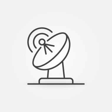 Doğrusal biçimde parabolik anten vektör konsepti simgesi