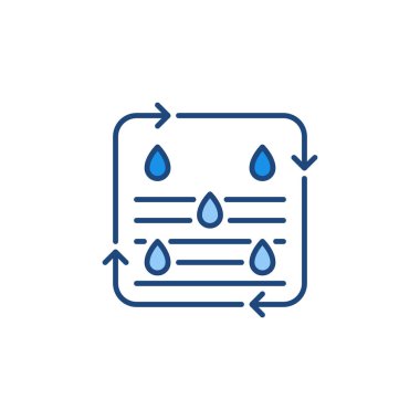 Su Temizleme Süreci vektör konsepti renkli simge