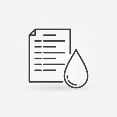 Su doğrusal vektör konsept simgesi belgeleri