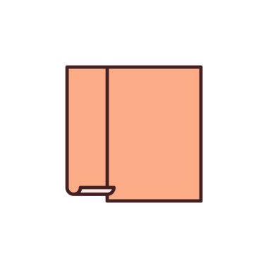 Vektör Boş Duvar Kağıdı Asma Süreci renkli simge