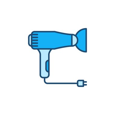 Hair Dryer vector concept blue modern icon or sign