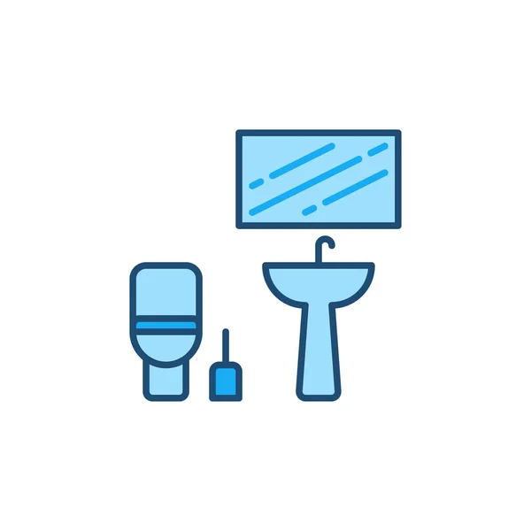 Bathroom concept blue vector icon or design element — ストックベクタ