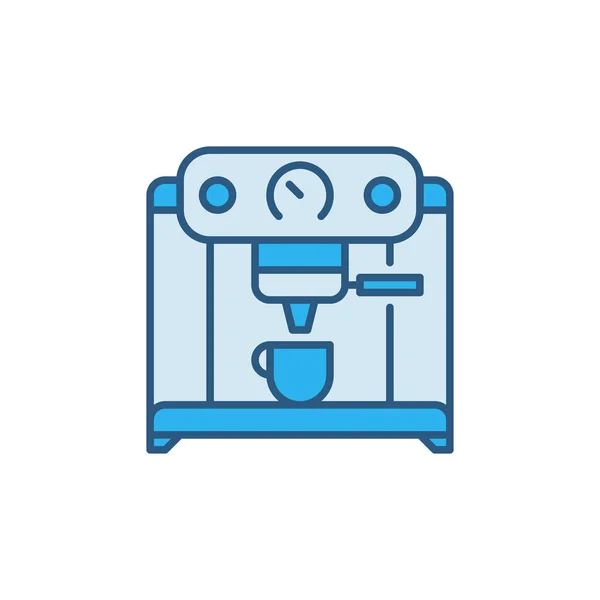 Coffee Machine vector concept blue icon or symbol — Vettoriale Stock