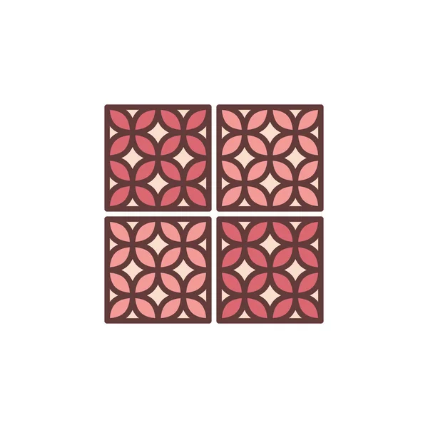 Ceramic Tiles vector concept red icon or symbol — Archivo Imágenes Vectoriales