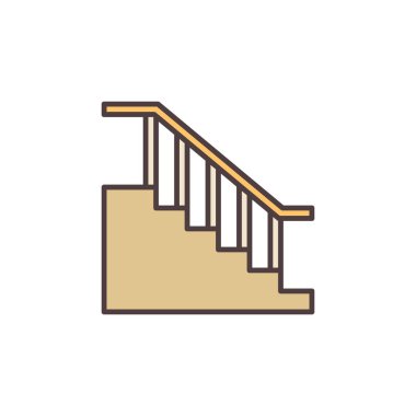 Merdivenler vektör konsepti renkli simge veya logo