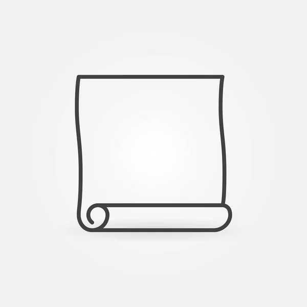 Empty Wallpaper Roll linear vector concept simple icon — ストックベクタ