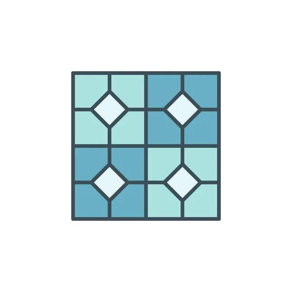 Floor Tile vector concept blue icon or symbol — Vettoriale Stock