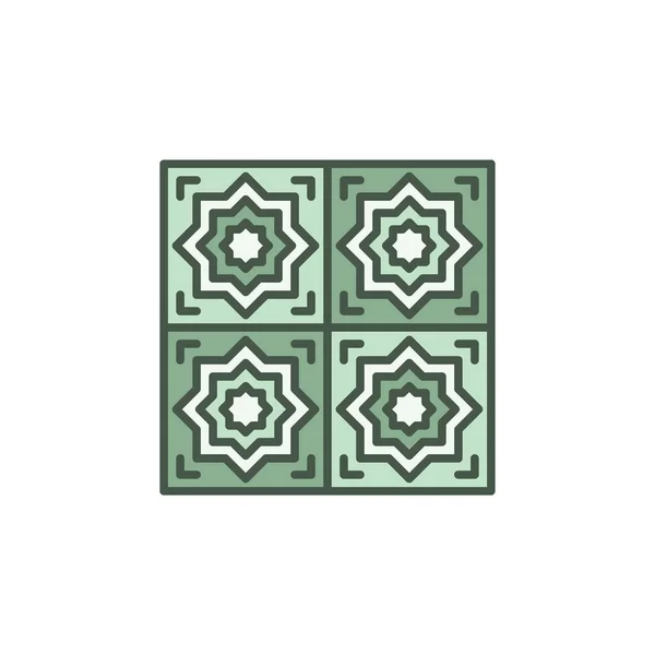 Tile vector concept colored icon or symbol — Vector de stock
