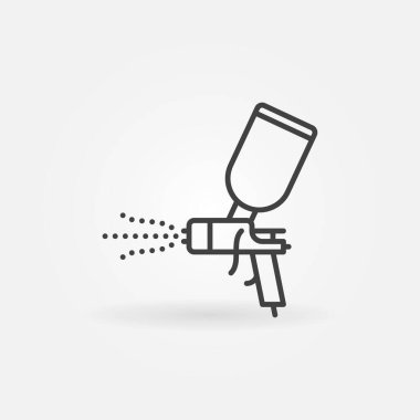 Araba Boyası Sprey Silahı doğrusal vektör konsepti simgesi