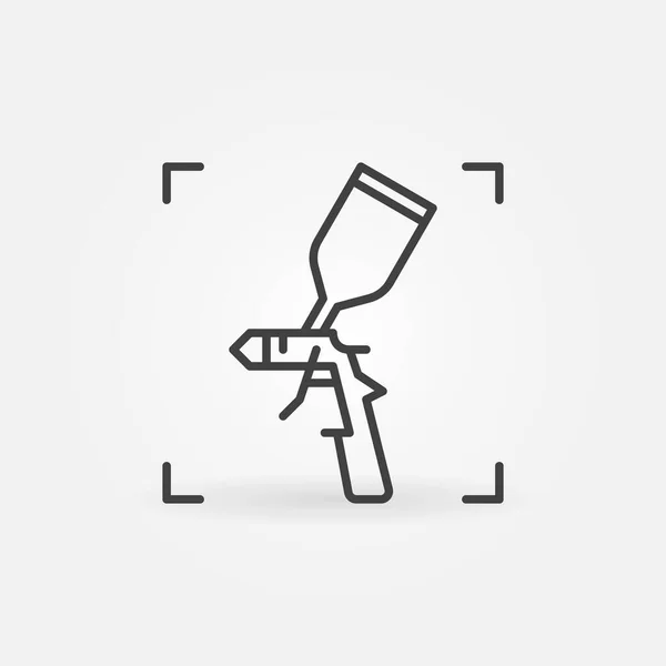 Paint Spray Gun vector concept icon in outline style — 스톡 벡터