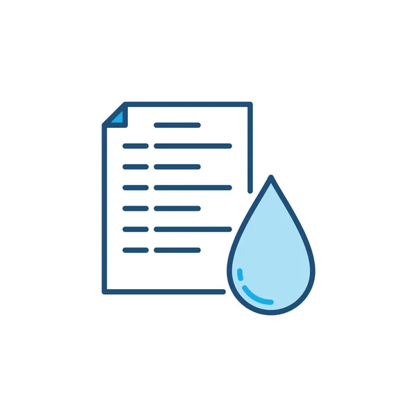 Utility Bill for Water vector concept colored icon — 스톡 벡터