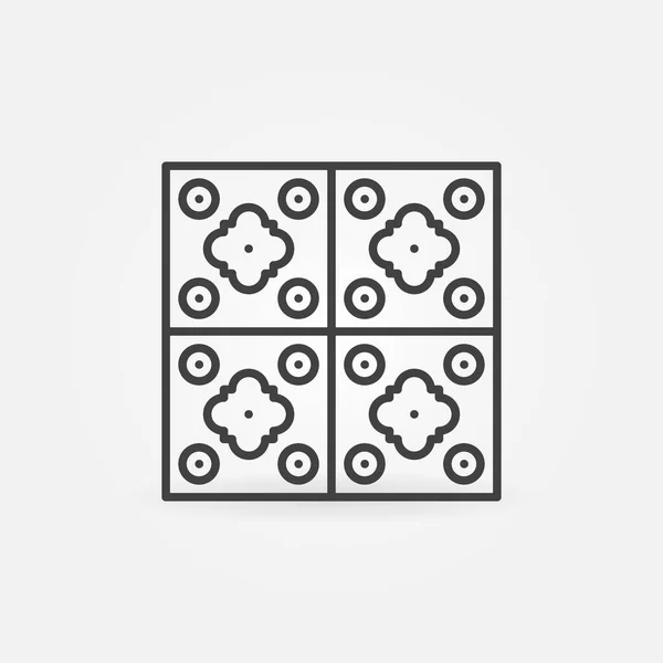 Wall Kakel vektor koncept ikon i tunn linje stil — Stock vektor