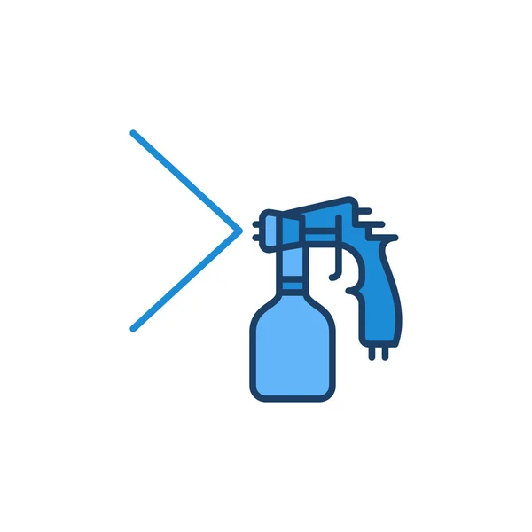 Melukis ikon atau simbol konsep vektor Sprayer biru - Stok Vektor