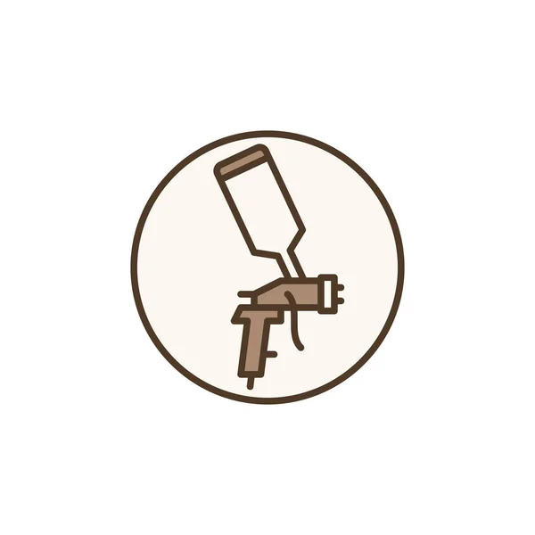 Пистолет-распылитель внутри векторной иконки — стоковый вектор
