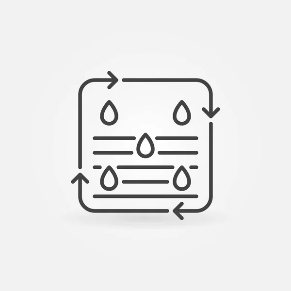 Water Purification Process vector concept line icon — 스톡 벡터