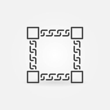 Taslak biçiminde zincir vektör konsepti simgesini engelle