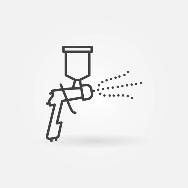 Spray Painting 또는 Air Gun Spraying line vector icon — 스톡 벡터