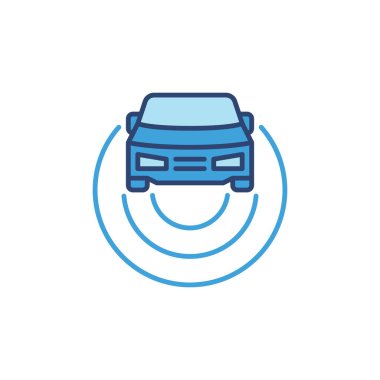 Otomatik pilot mavi simgesi - vektör konsepti renkli işaret